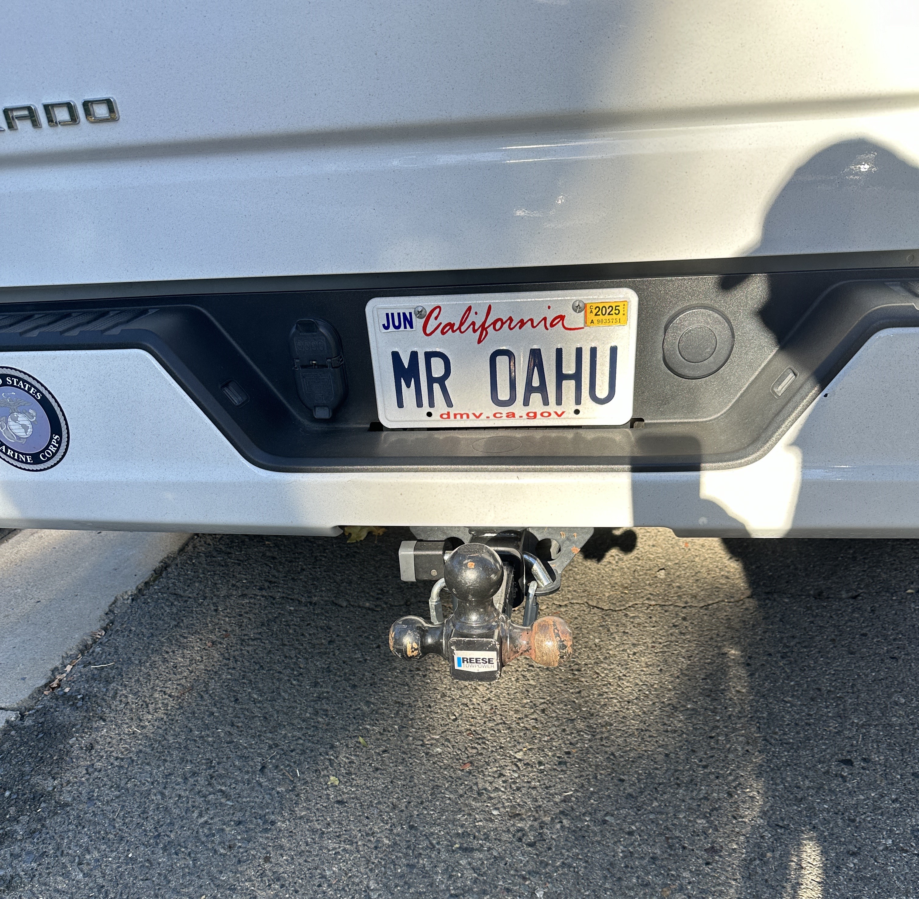 Before – bare trailer hitch